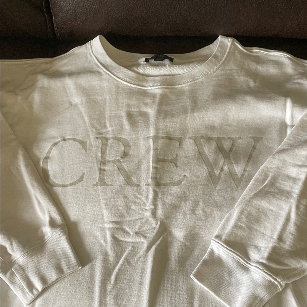 J. Crew Classic White Knit Top